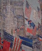 Childe Hassam Allies Day, May 1917 oil painting